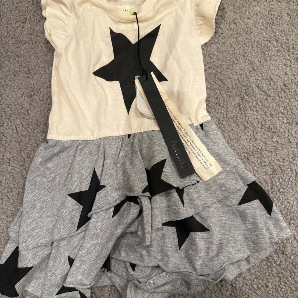 Nununu Cream Top with Black Star